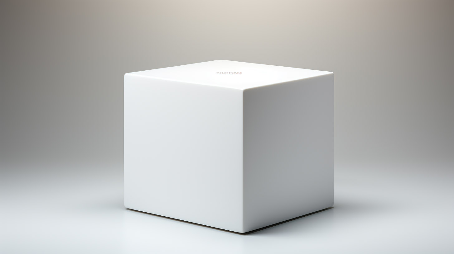 3D-white-cube-in-white-background